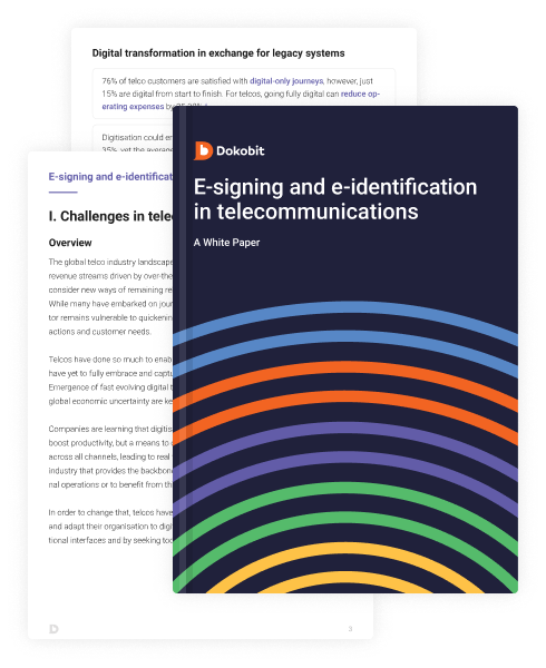 Thumbnail pages of E-signing and e-identification in telecommunications: A White Paper